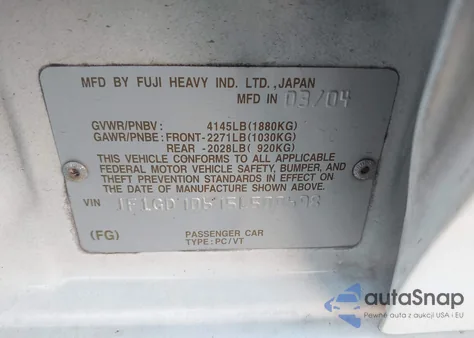 2005 Subaru Impreza Wrx Sti Wrx Sti из США, поврежденный, VIN JF1GD70675L500698